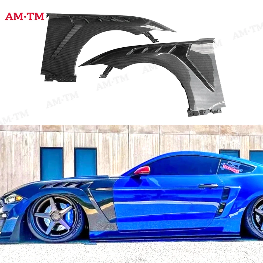 

Накладки на воздухозаборники переднего бампера и боковые крылья из сухого карбона для Ford Mustang 2024+ – Детали для тюнинга кузова, аксессуары