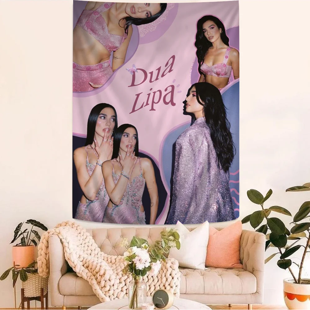 Singer D-Dua L-Lipas Cool Printed Large Wall Tapestry Hanging Tarot Hippie Wall Rugs Dorm Art Home Decor