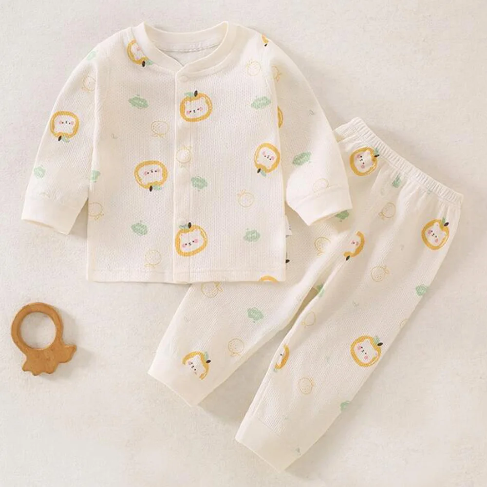 Baby Girl Sets Combed Cotton Long Sleeve Tops Pants Two Pieces Spring Autumn Winter Newborn Clothes Casual Baby Boy Outfits