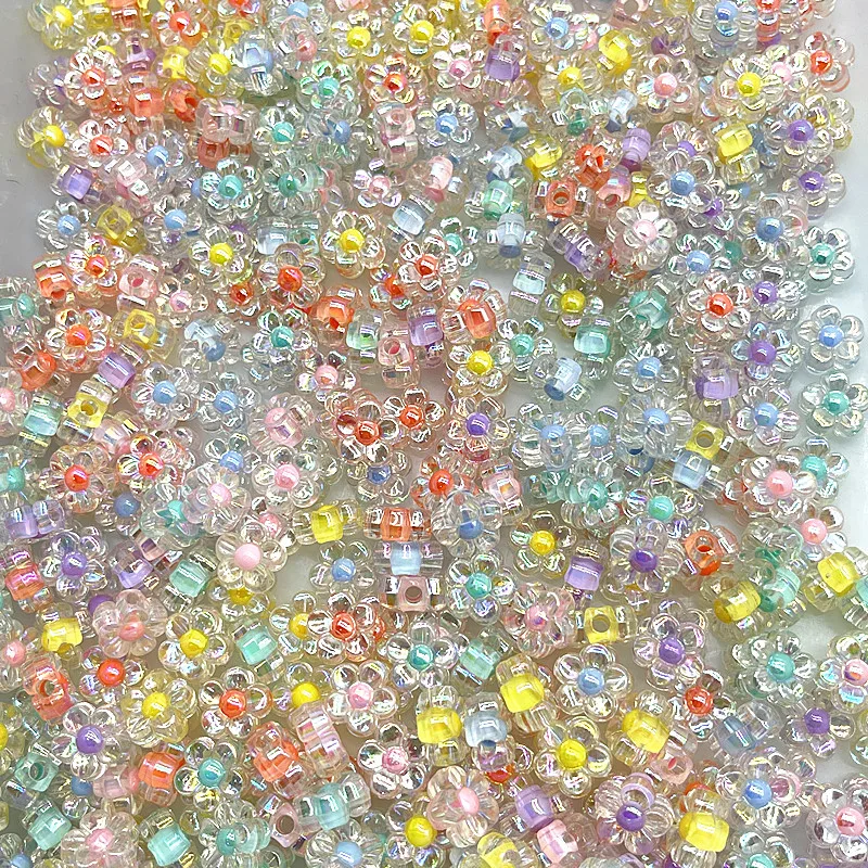 30pcs 12mm Matting Acrylic Sunflowers Beads Loose Spacer Beads for Jewelry Making DIY Handmade Accessories (Hole:3.0mm)