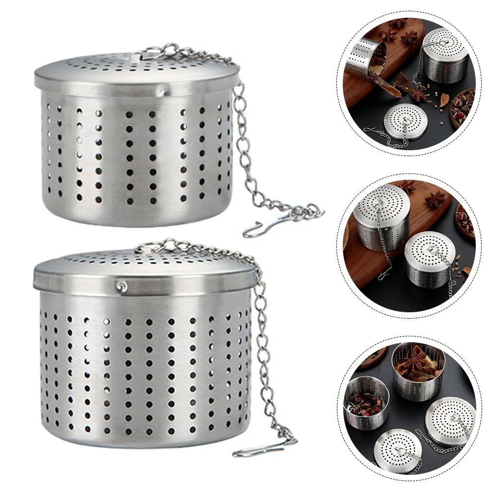 

2Pcs High-Class Material Tea Strainer Reusable Stainless Steel Infuser Practical Kitchen Tool Tea Infuser Tea-Leaf Mesh Strainer