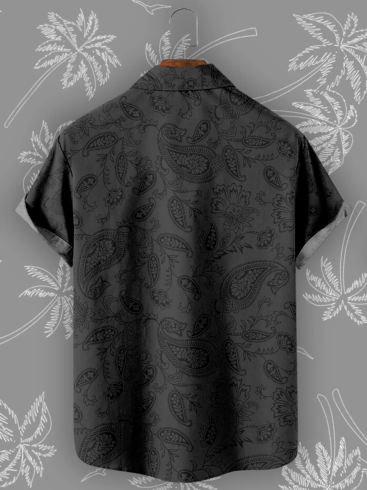 Skull Hand Print Hawaiian Beach Shirt Summer Out 2024 Street Style Short Sleeve Oversized Shirt Men Casual Ropa Hombre