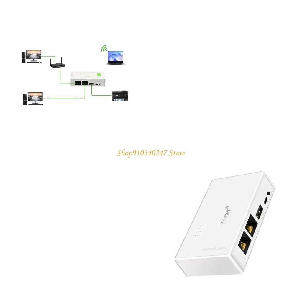 

Q22A 10/100Mbps Wireless Networking Printer Server Printer USB Device Sharer Computer