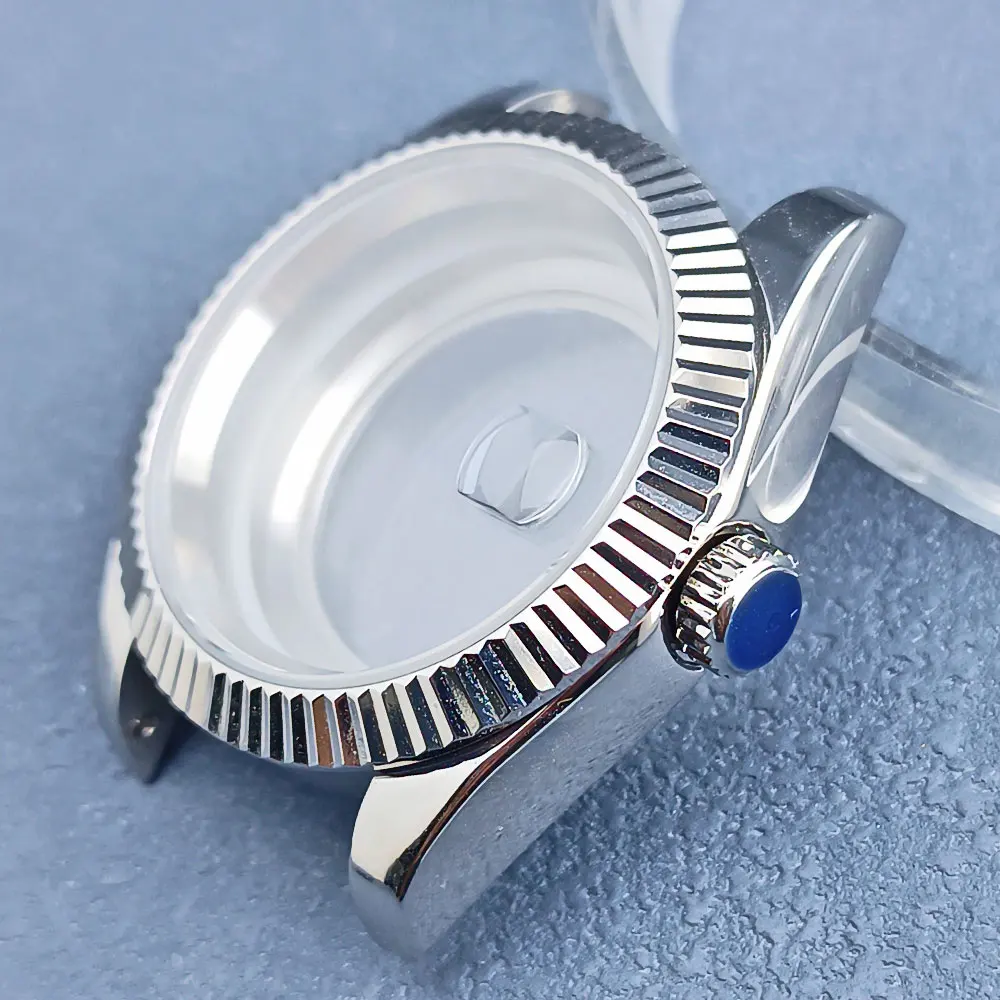 Мужские водонепроницаемые аксессуары для часов из нержавеющей стали, плоское увеличительное стекло, сапфировое, 39 мм, часовой механизм Miyota8285