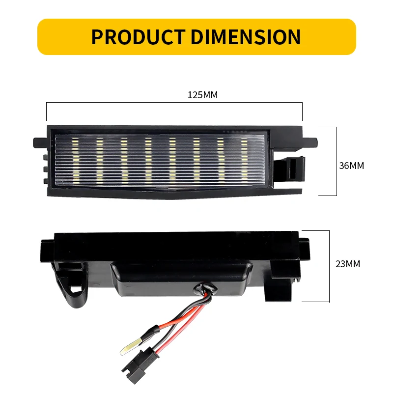 For Toyota Auris MK2 E180 2012-2018,Aygo (AB40.KGB40.PAB40) 2014-2020,Avalon 1999-2012 LED License Plate Light Number Plate Lamp