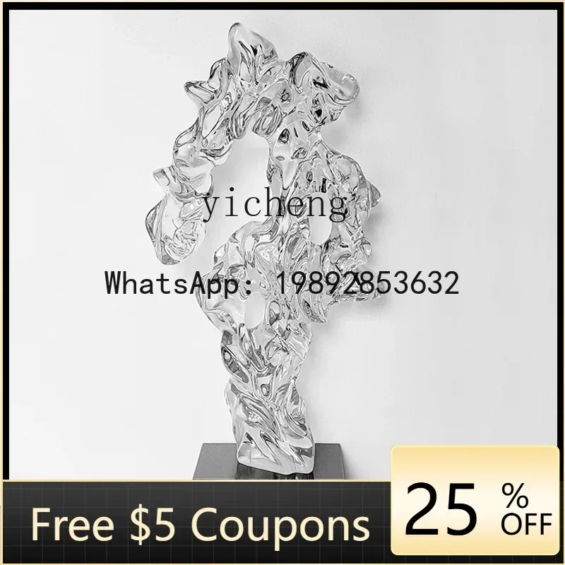 BB   Small Taihu stone ornament transparent abstract sculpture hotel lobby living room art decoration