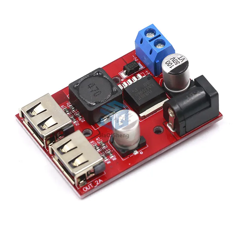 LM2596 LM2596S Dual USB DC-DC 9V 12V 24V 36V to 5V 3A Step Down Buck Converter Board Car Charger Solar Power Supply Module