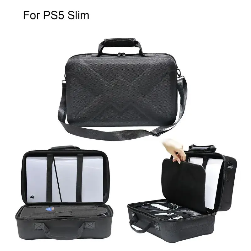 

PS5Slim New Game Console Multi-Function Oblique Span Hard Bag Shockproof and Anti-Drop Game Console EVA Storage Bag