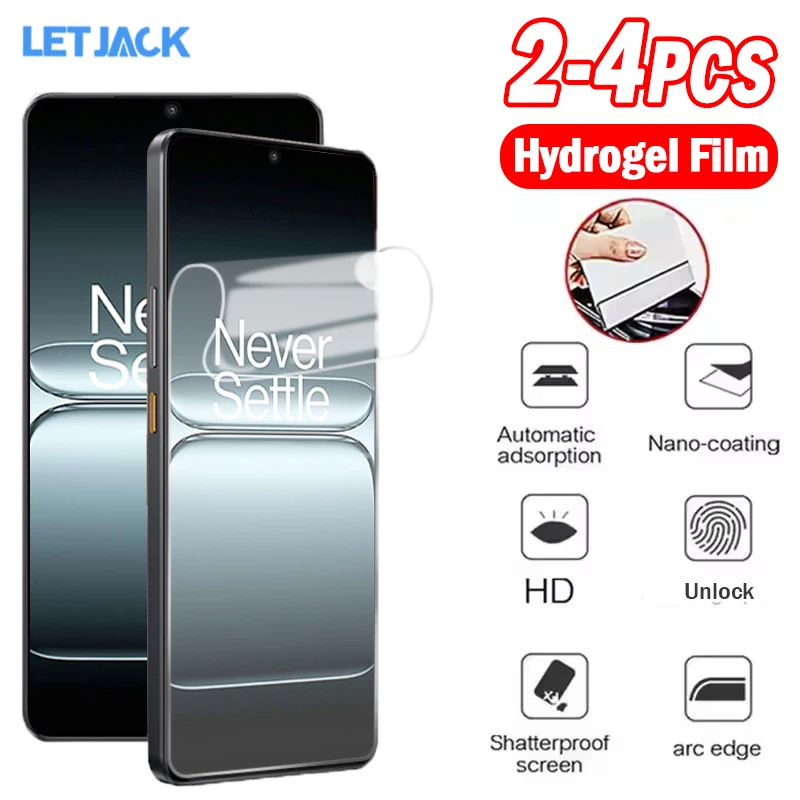 

2-4Piece Explosion-proof Hydrogel Film for OnePlus 13T 13S 13R 10T 10R 9RT 9R 9 8T+ Screen Protector for Nord N100 N10 Soft Film