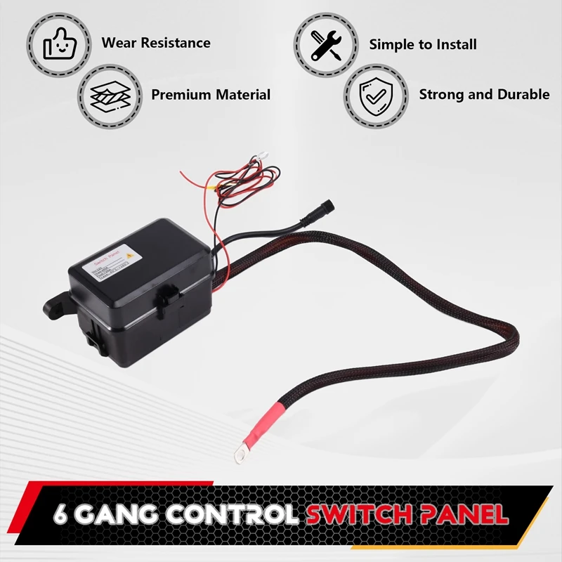 Mega Sale6 Gang Switch Panel LED Circuit Control Relay System Box Control Panel on-Off Switch Controller for Car ATV RV Off-Ro