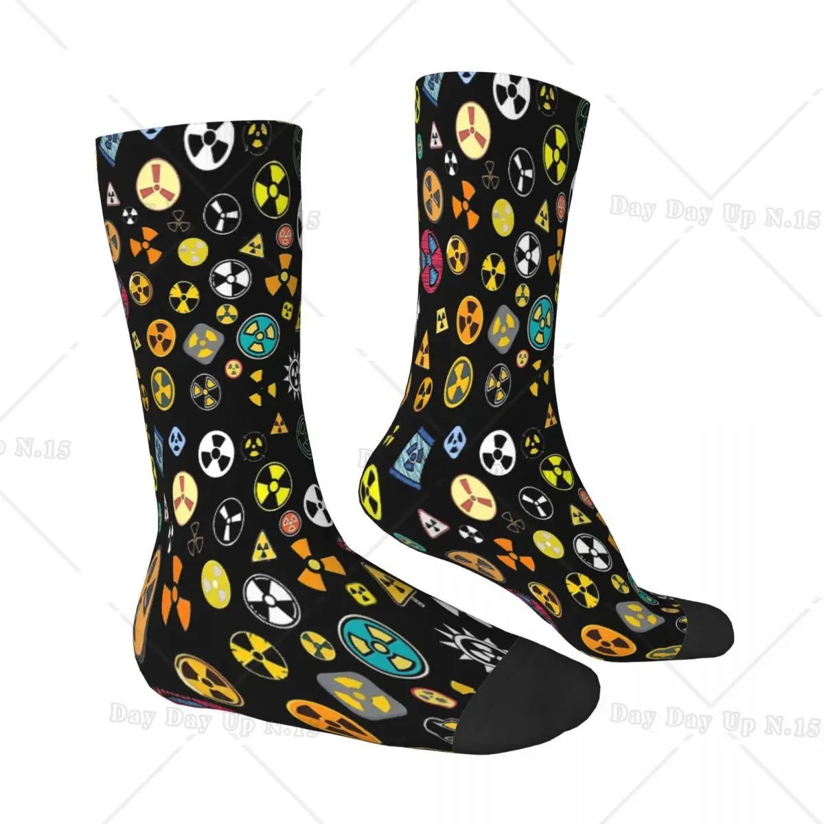 Radiation Warning Symbols Chemistry Chemist Science Scientist Socks Male Mens Women Autumn Stockings Printed