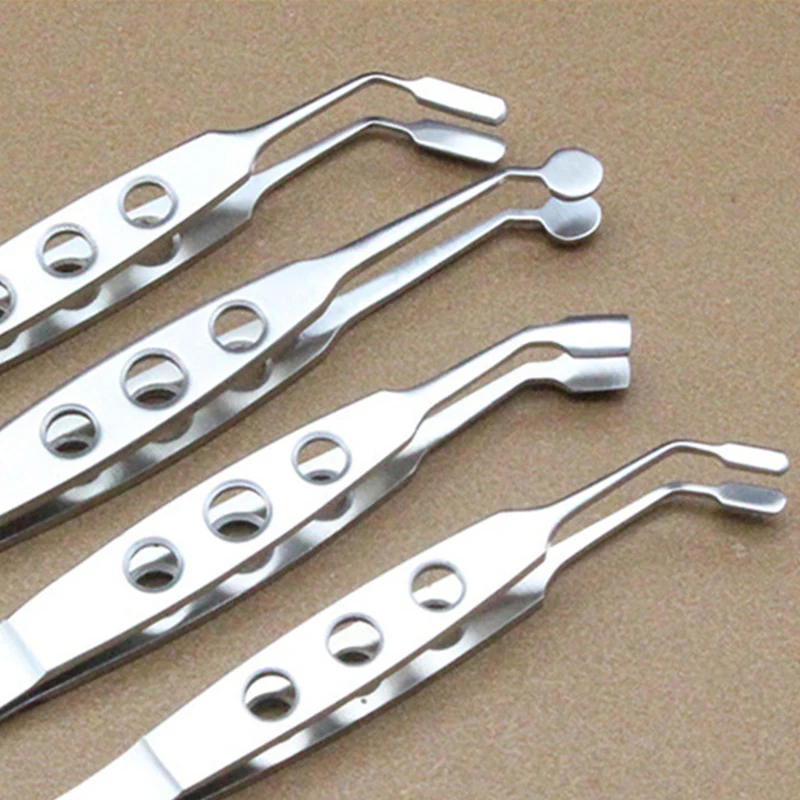 Stainless Steel Eyelid Tweezers Meibomian Gland Forceps Women Clip Eyelash Compressor Metal Expressor Extension Makeup Accurate
