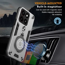 For ZTE Blade A35 /A55 Case Luxury Armor 360° Rotating Bracket Magnetic Cover For ZTE Blade A35 /A55 Shockproof Bumper Funda