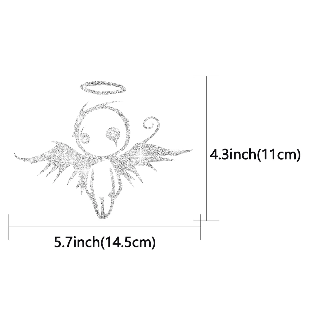 1pc Elves Sticker Angels Sticker Angel Shiny Car Body Decoration Sticker adesivo personalizzato con diamante imitazione creativa