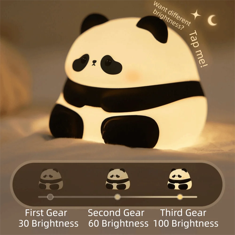 

Милый перезаряжаемый светодиодный ночник Утка Панда Сенсорная лампа с таймером Теплый свет Настольная лампа с изображением животных Декор для спальни Подарок для ребенка
