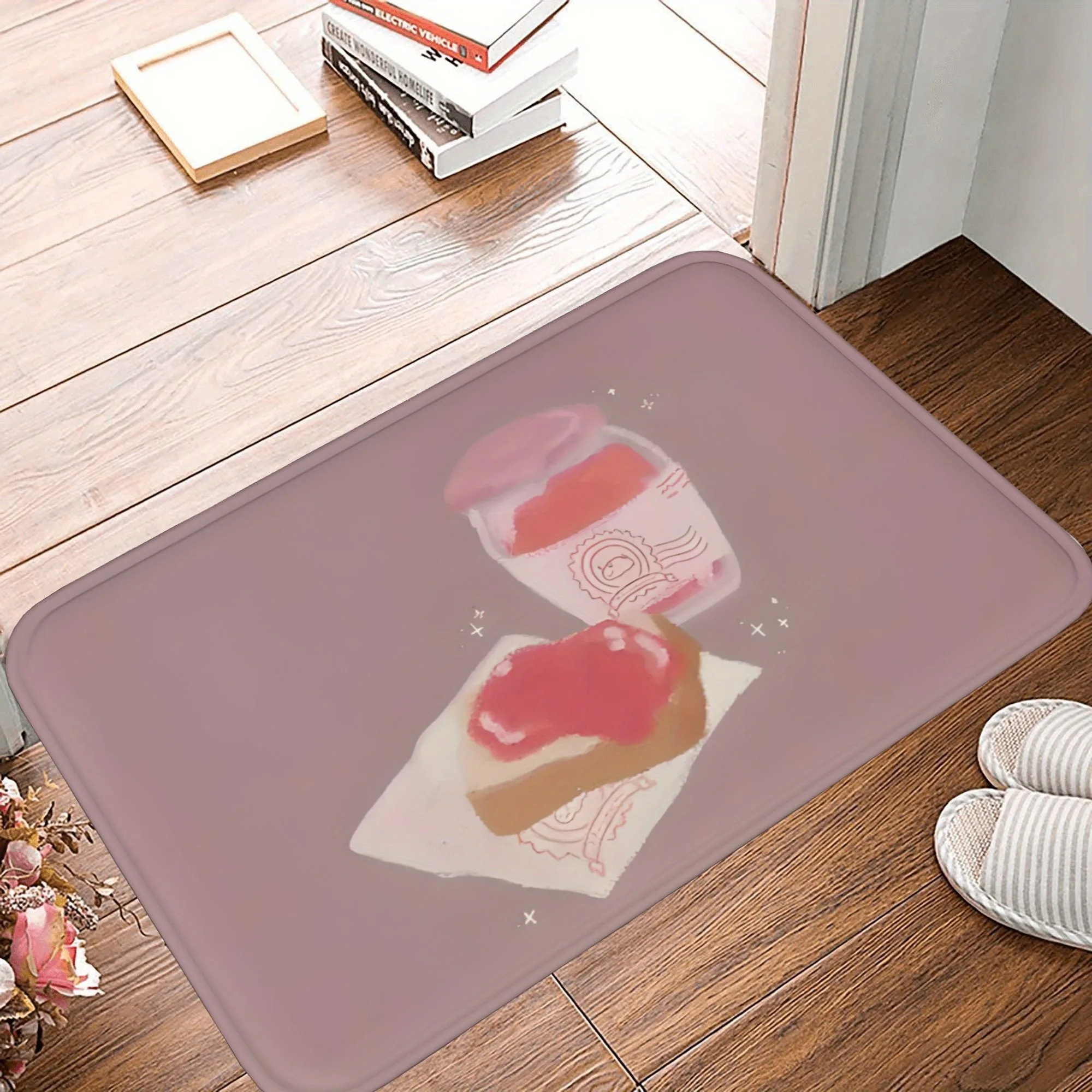 

1PC Jar and pastry Kitchen Rug Non-Slip Door Mats Pop design Bathroom Rug Bath Mat Carpet for Home Sink Laundry Decor