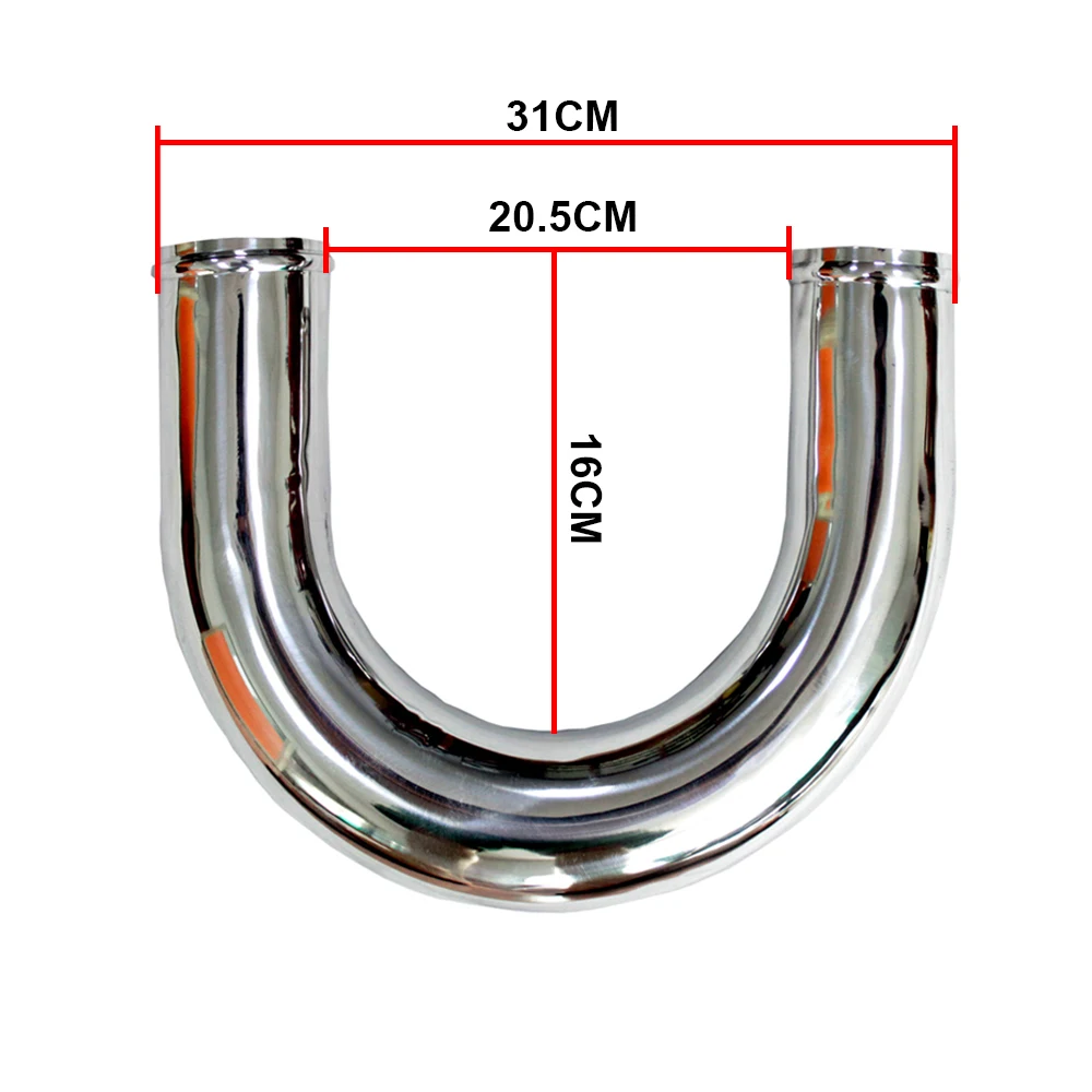 180 Degree Eblow U Shape Intercooler Air Intake Aluminum Pipe Tube 38 51 54 57 60 63 70 76mm Engine Air Flow Tuning Hose DIY