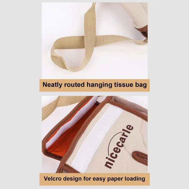 Car Tissue Box Holder auto Back Seat Headrest Tissue Holder Camping Toilet Paper Holder Auto Hanging Paper Towel Bag Accessories