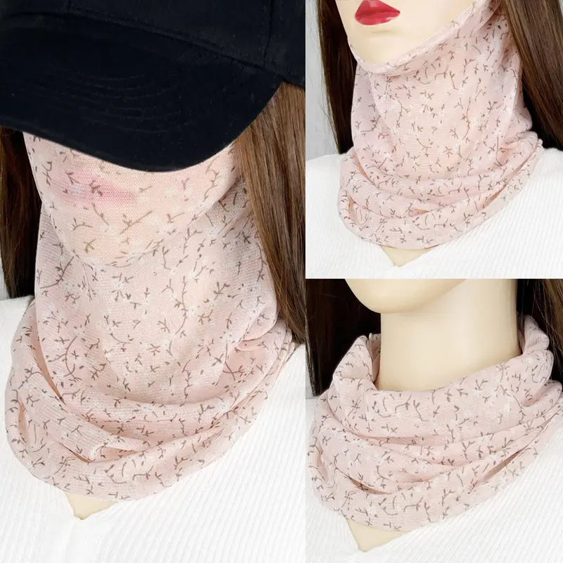 夏の日焼け止めフェイスマスクスカーフネックカバー女性用運転サイクリングフルフェイスネック保護通気性日よけスカーフネックカバー