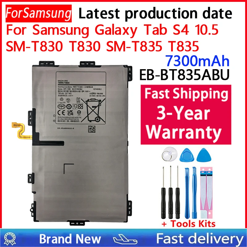 EB-BT835ABU 7300mAh Battery For Samsung Galaxy Tab S4 10.5 SM-T830 T830 SM-T835 T835 Tablet Battery Batteries
