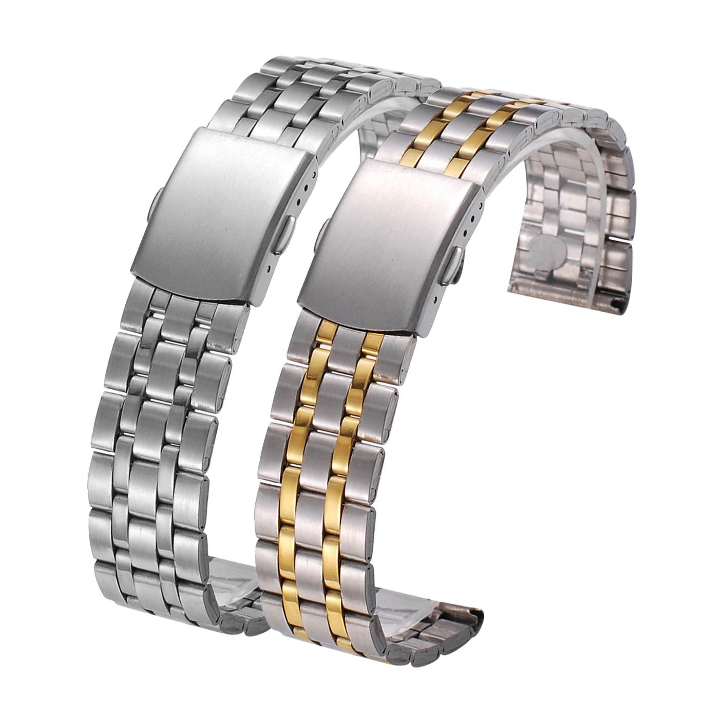 Rand Stahl armband Allzweck gürtel Knopf band Uhr mit 18mm 20mm 22mm Armband ersetzen das Armband