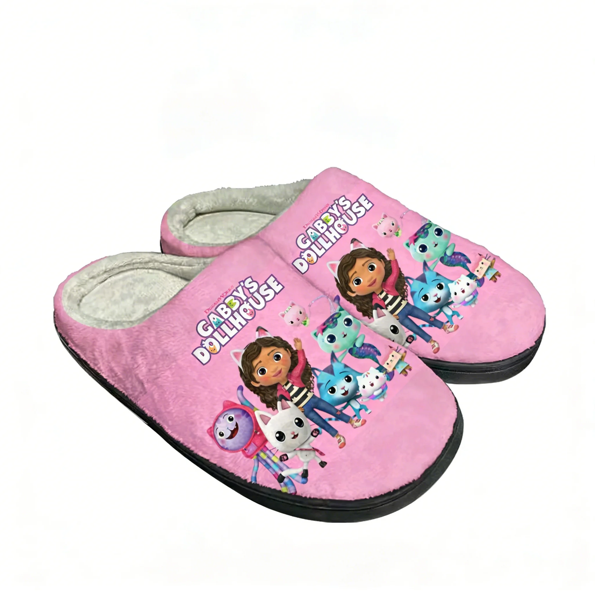 

Gabby's Dollhouse Cotton Shoes Family Slipper Man Women Teenager High Quality Plush Bedroom Casual Warm Shoe Customized Slippers