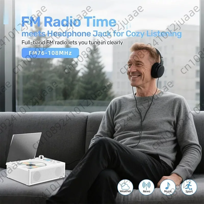 CD Player Retro Gift English Bluetooth Speaker Radio All-in-one Device Good Sound Quality Good Looking