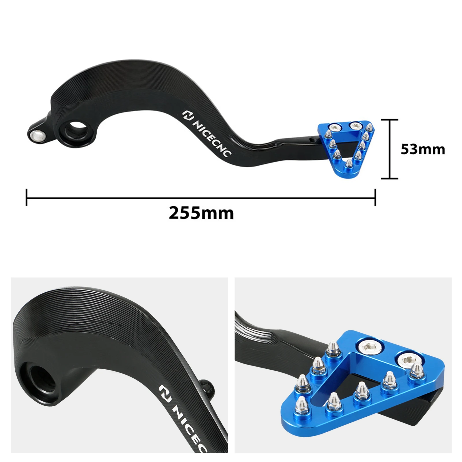 (EU-Lager) Für Yamaha YZ125 YZ250 2005-2024 YZ125X 2017-2023 YZ250X 2016-2023 Verstellbarer geschmiedeter Bremspedalhebel aus Aluminium – Detail 2