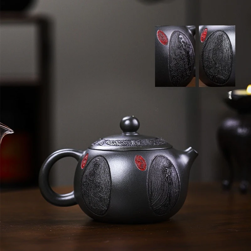 Yixing Handmade Purple Clay Teapot, Raw Ore, Tea Pot, Kung Fu Tea Set 430ml