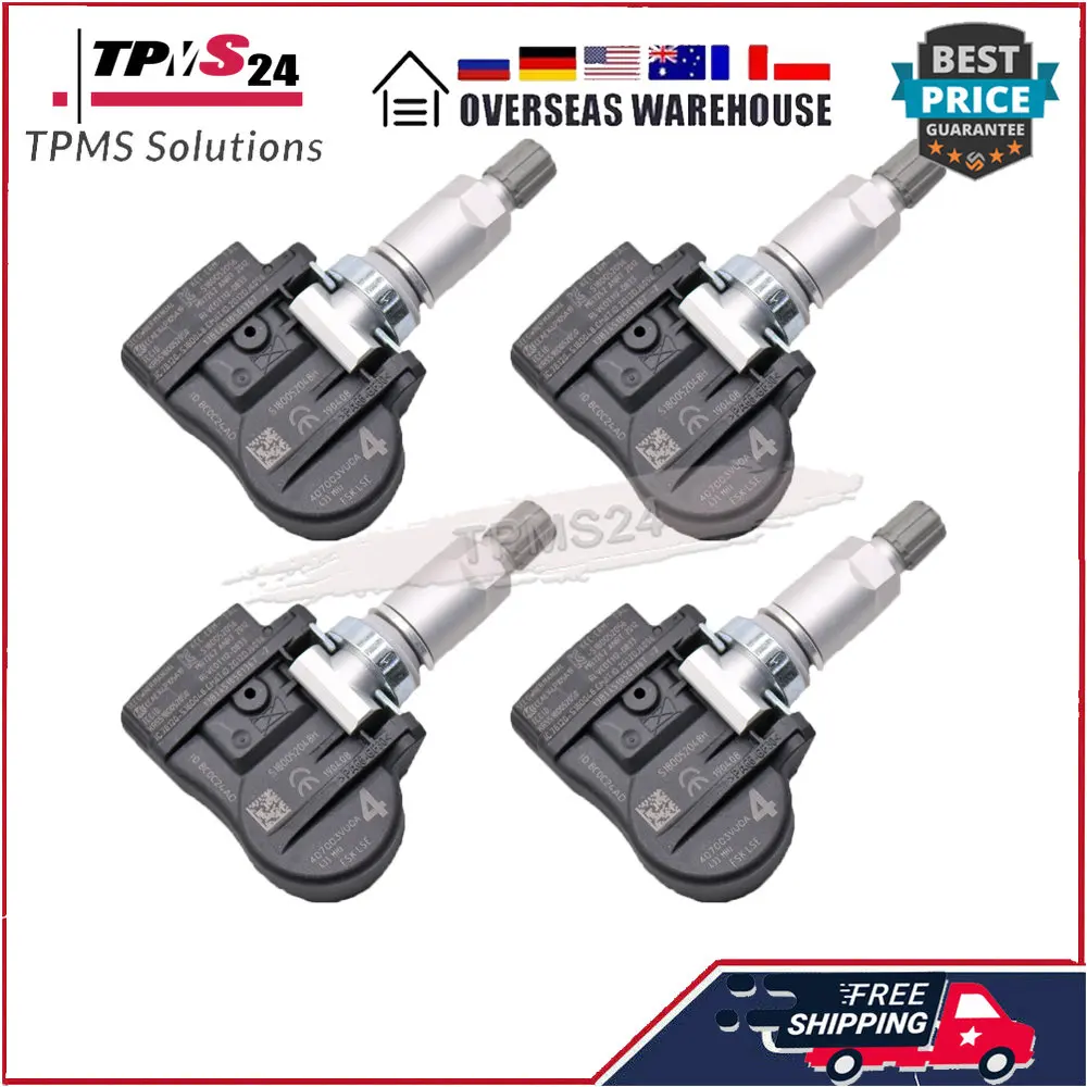 4X 40700-3VU0A FOR Nissan Qashqai Teana Tiida Almera Atleon Cabstar NP300 Pulsar Sentra 433MHz TPMS SENSOR 407003VU0A 407003VU0B