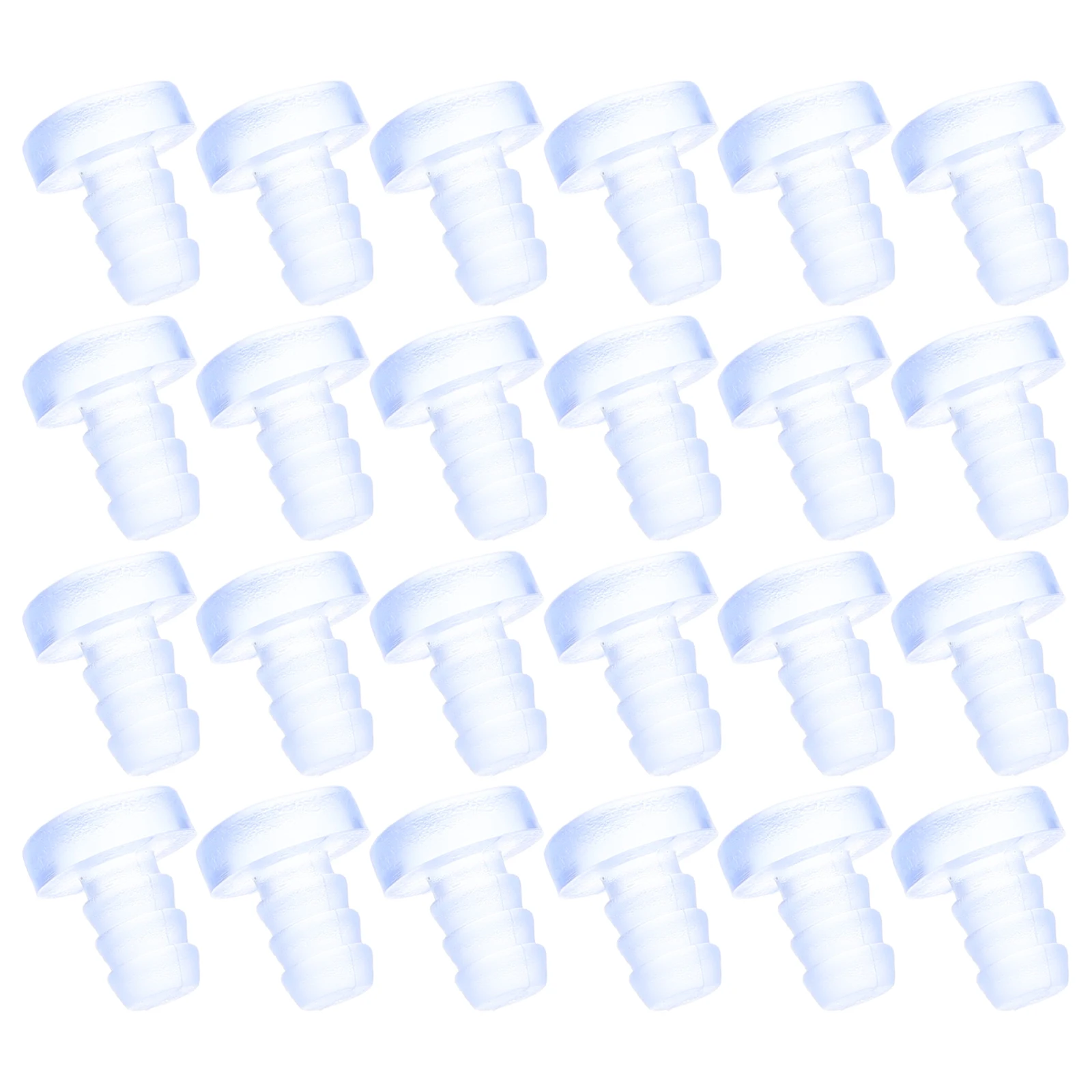 

50pcs Foot Nails Rubber Grippers Clear Stem Dust Proof Furniture Cabinet Door Bumpers Non Adhesive Anti Slip Pads Glass Table