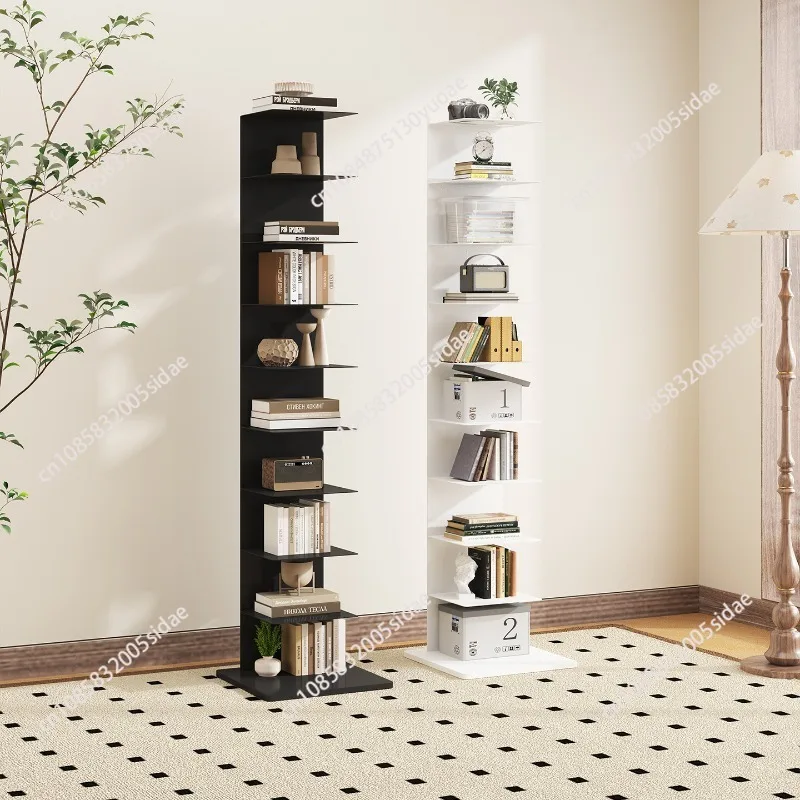 Nordic Creative Invisible Floor Bookshelf Personalized Storage Rack for Small Corner