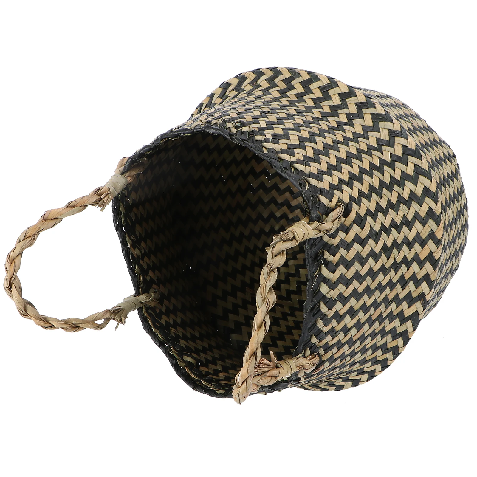 

Sturdy Woven Linen Flower Foldable Storage Bin Thickened Eco-Friendly Double Handles Desktop Decoration Home Office Kitchen