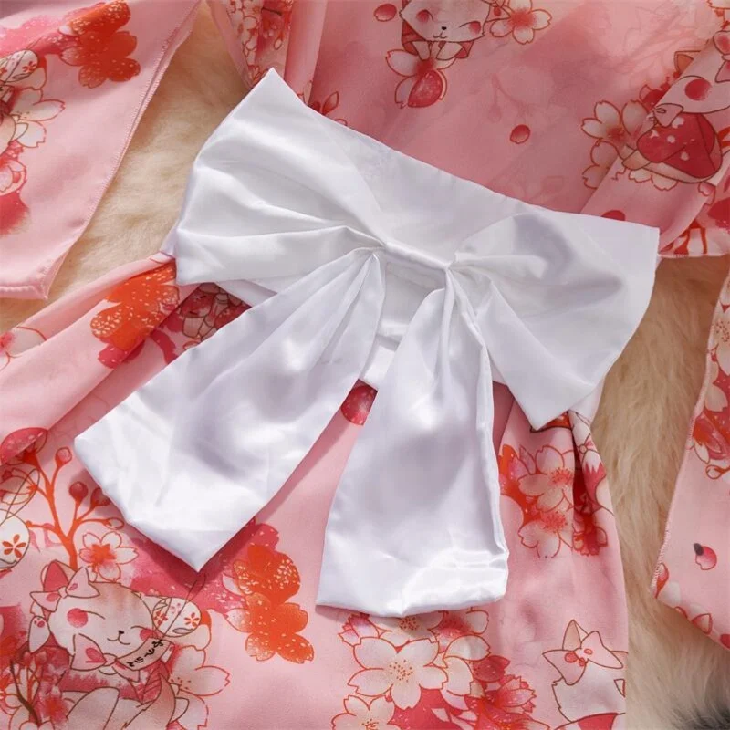 女性のための日本の桜柄の着物,透明な花びらの袖のドレス,セクシーでカジュアルなバスローブ,不規則なロングブラウス,新しい