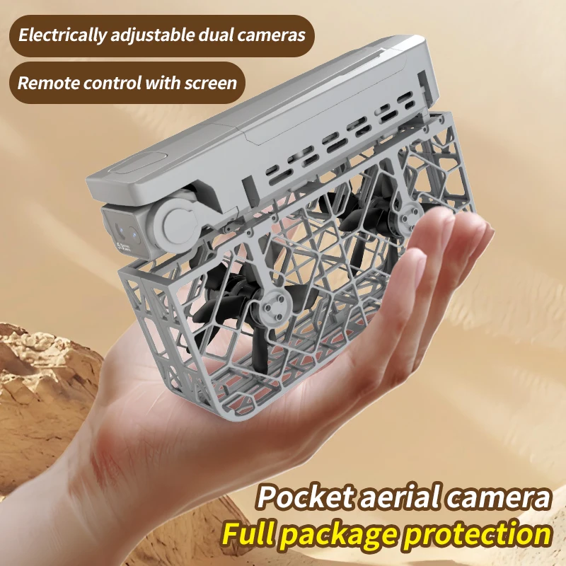 Mini Drone Flying Camera S161 RC Dron Screen Control 8K HD Aerial Photography Brushless Full Enclosure Flying Machine Quadcopter - view 5