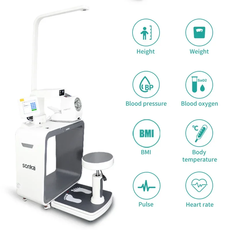 Sonka smart health system body health detection platform self service telemedicine medical health kiosk for hospital