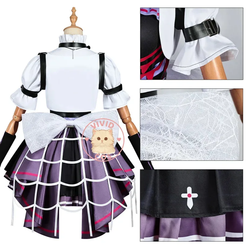 لعبة الهوية الخامس البستاني تأثيري لعب الأدوار زي إيما وودز أنيمي لطيف لوليتا فستان شعر مستعار مجموعة كاملة للنساء الساخن كوميك كون البدلة