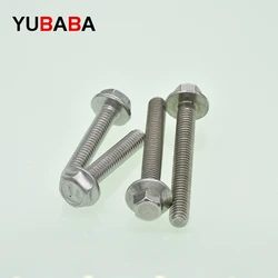 Perno con brida hexagonal M4 M5 M6 M8, tornillos con brida de acero inoxidable, tapa hexagonal, arandelas, tornillos de cabeza, sujetador