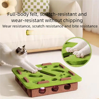 Cat Puzzle Toy Felt Box For Indoor Cats Exercise With Ball Sports Entertainment Hunting Fun Play Toy Boosts Activity