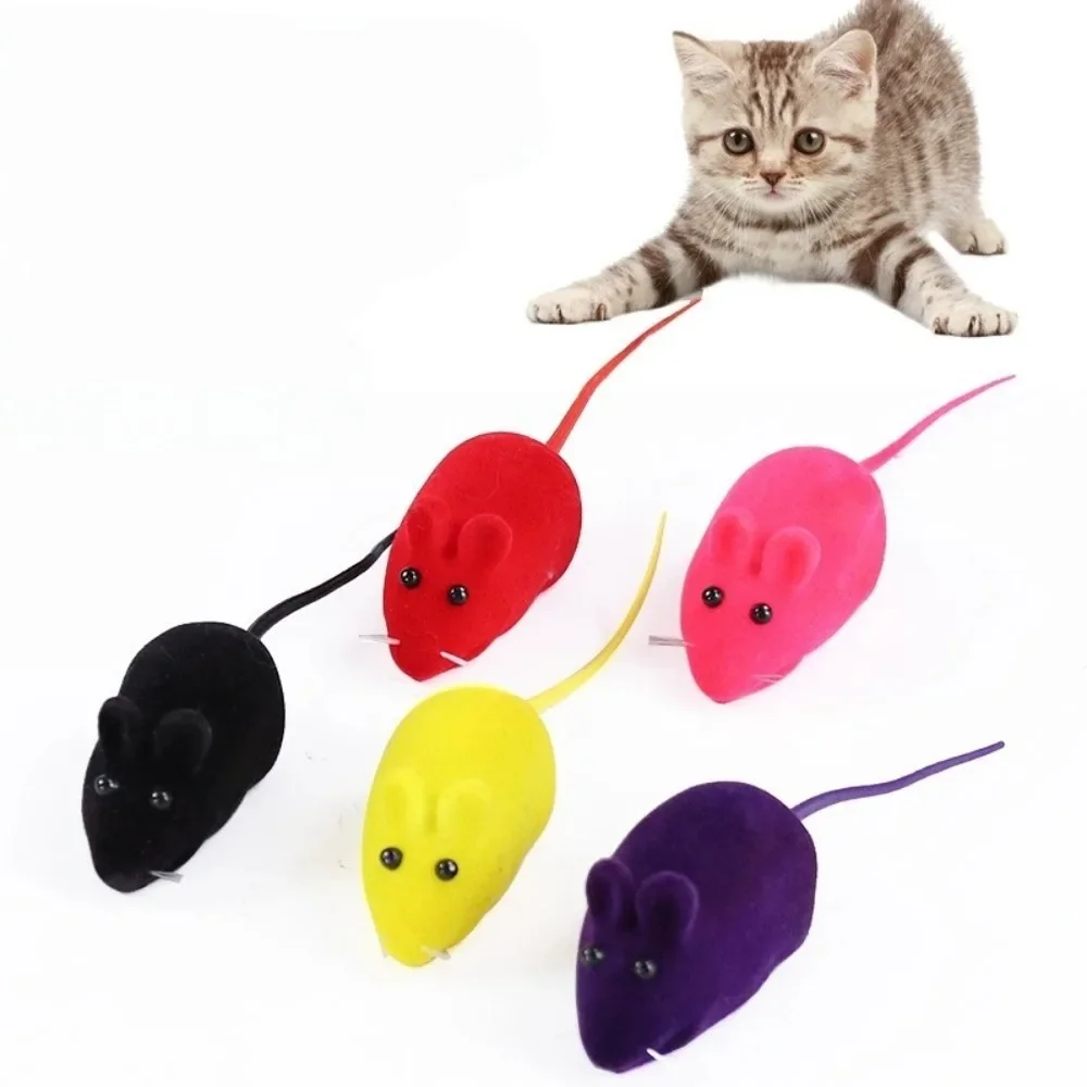 Pet Vocalize Make The Cat Happy Plastic Toy Simulation Mice Shaped Cat InteractiveToy Suitable for Fun Games Sports Pet Supplies