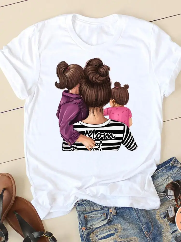 T-shirts Clothing Short Sleeve Clothes Fashion Summer Sweet Love Mother Mama Mom Casual Ladies Print Women T Female Graphic Tee