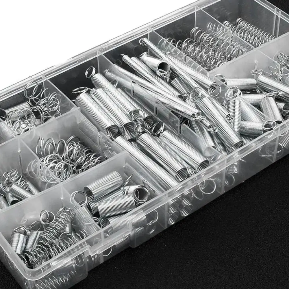 200 Pcs 20 Sizes Metal Tension Springs Replacement Kit Stainless Steel Burliness Compression Springs Durable Spring Coil