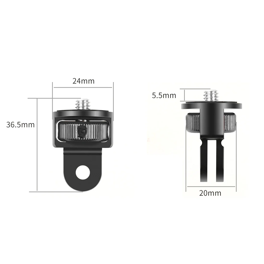 2x CNC-Fahrradlenkerhalterung für 18,5-33mm Rohre, Fahrrad- und Motorradhalterung aus Aluminium mit M5-Schraube für GoPro und DJI Action-Kameras – Detail 21