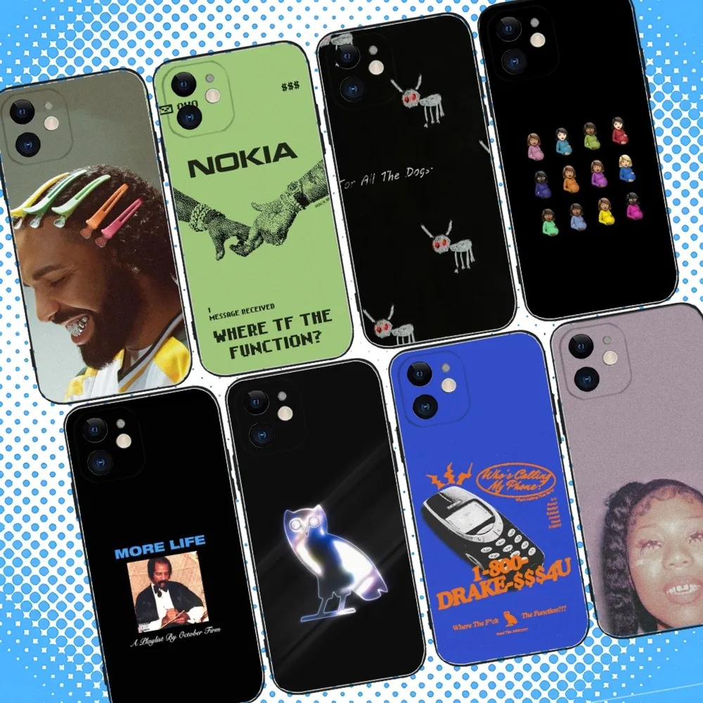 

Drake Rapper Nokia Phone Case For iPhone 16,15,14,13,12,11,Pro,Max,Plus,X,XS,XR,SE,8,7,Mini,Soft Silicone Black Case