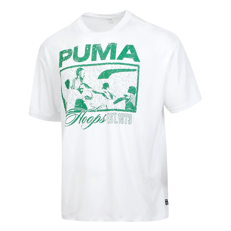 

Мужская повседневная спортивная футболка Puma с круглым вырезом и короткими рукавами с буквенным принтом 685441-01