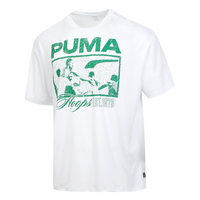 Puma Men's Rival Rage Tee 1 Letter Character Print Round Neck Short Sleeve Casual Sports T-Shirt 685441-01