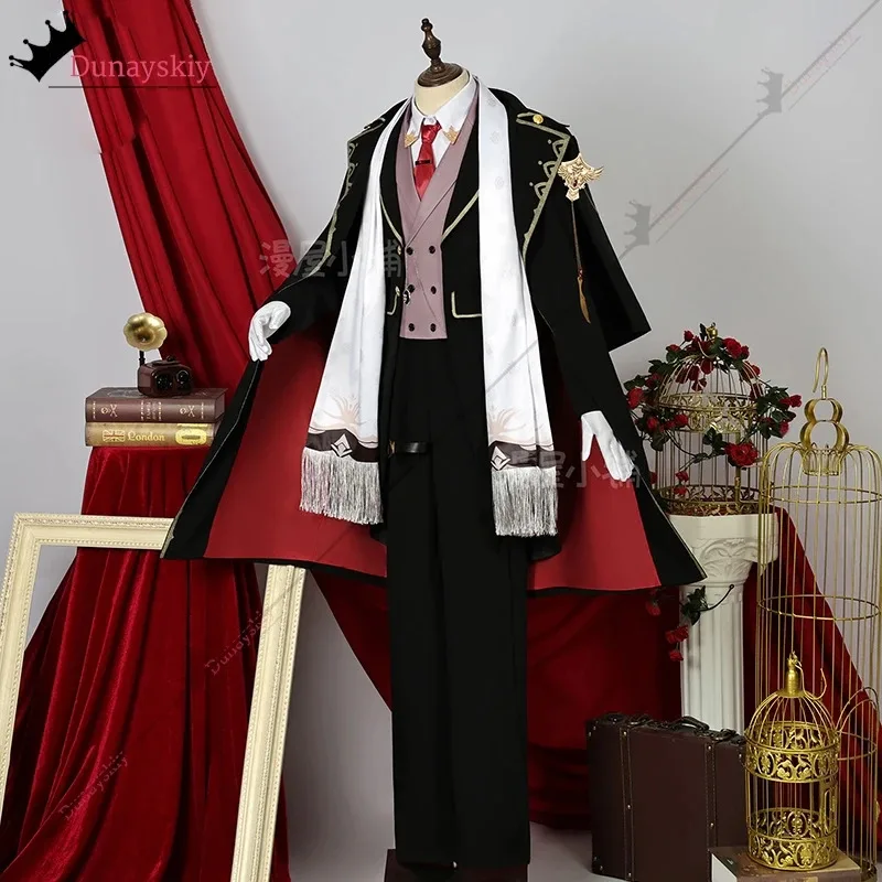 

Zizi 2025 Resplendent Feast Diluc Косплей Игра GENSHIN IMPACT Костюм Куртки Топы Брюки Полный комплект Аниме Ролевые наряды Парик