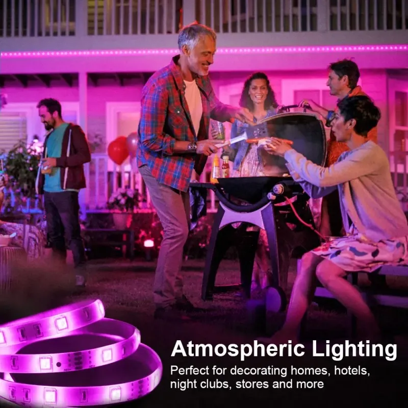 Intelligent LED strip lights-color change, music synchronization, application control, remote control, RGB-suitable for room dec image 5