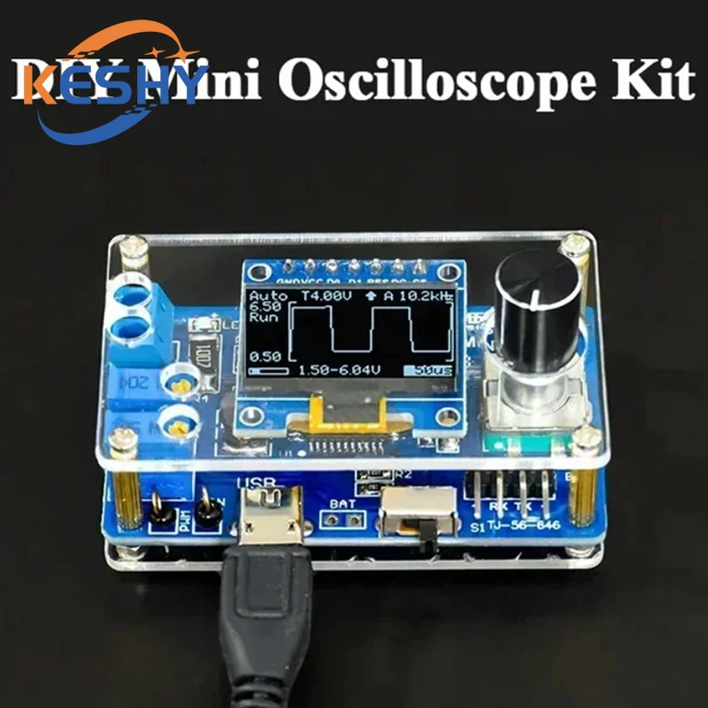 

DIY Mini Digital Oscilloscope Kit STC8K8A Microcontroller Electronic Soldering Practice Loose Parts