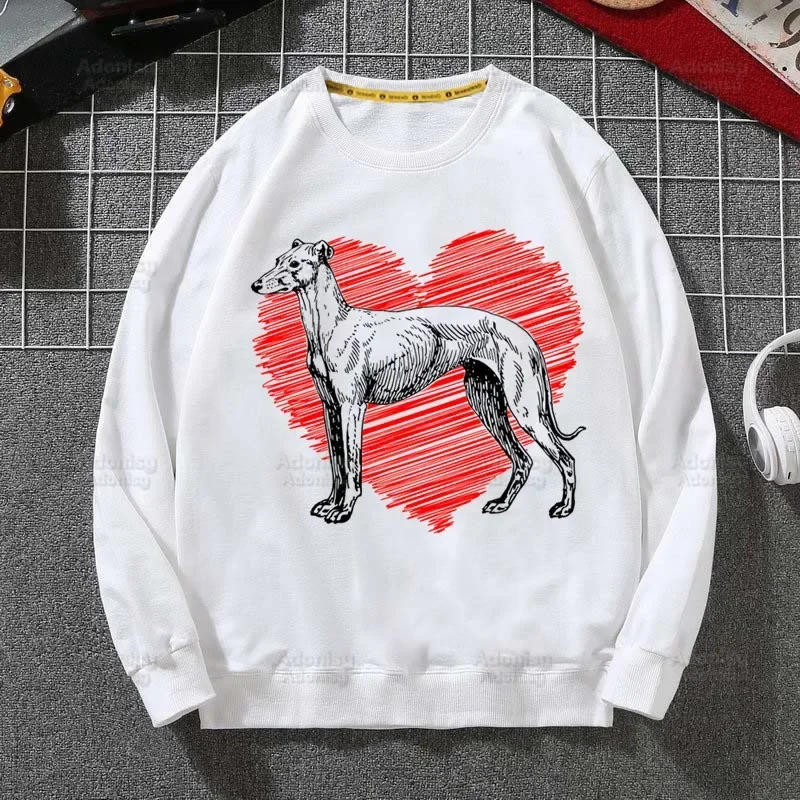 Greyhound Dog Crazy Greyhound Lady Hoodie Sweatshirts Men Women Pullover Harajuku Men\'s Hoodie Streetwear Fashion Clothes